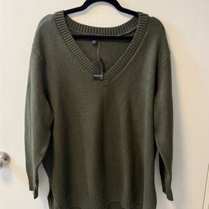 Torrid Dark Green V-Neck Sweater